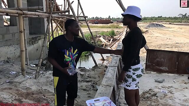 Hot Blowjob With A Sexy Sachet Water Hawker On A Construction Site In Lagos