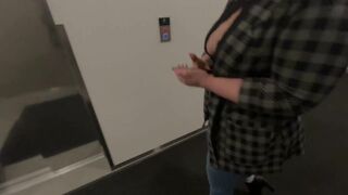 Couple Almost Caught Blowjob And Fucking In Public Elevator