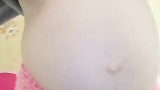 Pregnant Hotwife Adores To Show Off Her Body While Massages Her Big Belly