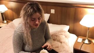 Euro Slut Eva Drinks Coffee With Cum