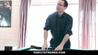 Step Daughter Marsha May And Her Stepdad Play Strip Pool