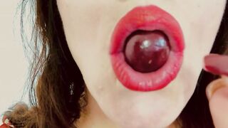 Asmr Sensually Eating Cherries Close Up Sounds By Pretty Milf Jemma Luv Dental Fetish Sfw