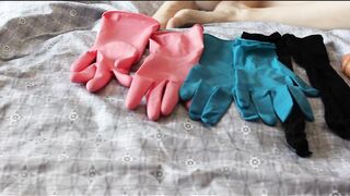 Sexy Masked Schoolgirl Girl Puts On Blue Medical Gloves Teasing Fetish Short Video Feet Hairy Pussy