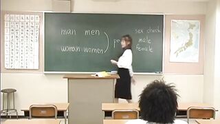 Manami Suzuki Is Pumped In The Classroom