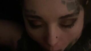 Pov Amateur Tattooed Woman Gets Face Fucked By Big Dick