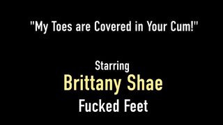 Brittany Shae Gives Footjob So Good That Gets Feet Jizzed On