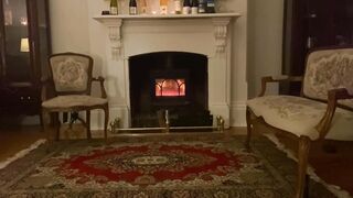 Cheating Wife Has Romantic Anal Sex And Creampie By The Fire