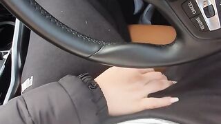 Step Mom Risky Handjob In The Car With Step Son