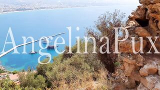 Excursion Fucks Her Pussy High In The Mountains With View Of The Sea! - Angelinapux