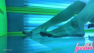 Tanning Bed Candid Feet Tease Day 2 Preview