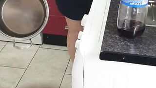 Busty Step Mom Fucked With Her Hands Tied Behind Her Back In The Kitchen By Step Son