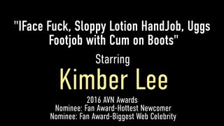 Pop A Load On Kimber Lee's Soft Boots In This Pov Footjob