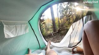 Real Amateur Couple Has Amazing Sex In The Tent