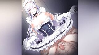 Azur Lane - Belfast Masturbates With A Cock