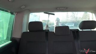 Horny Brunette Getting Hard Cock And Cum On Her Butt In The Car