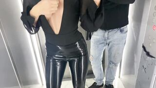 Met Escort In Elevator With Latex And Leather And Took Her Hole - Cock2Squirt