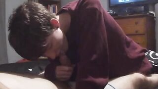 Sucking His Dick With His Boxers Still On. Miss Magic Teases And Gets Creampied