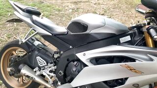 Sara And Her Friend Get Horny With Motorcycle And Have An Orgasm