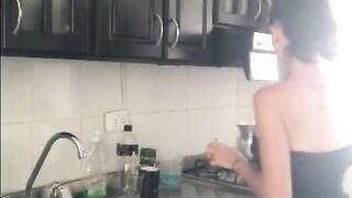 My Boyfriend Fucks Me In The Kitchen While I Make Coffee