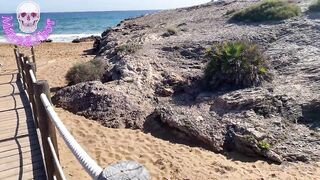 Spanish Girl Sucks It On A Public Beach