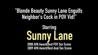 Blonde Beauty Sunny Lane Engulfs Neighbor's Cock In Pov Vid