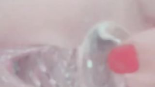 Cute Little Glass Toy In Wet Pussy