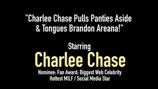 Charlee Chase Pulls Panties Aside & Tongues Brandon Areana