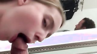 Spontaneous Blowjob In A Dressing Room