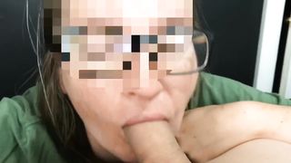 She Pulls Back The Foreskin Tightly To Finish Him, Cum In Mouth, Swallow Blowjob, Mushroom