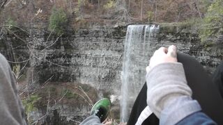 Outdoor Waterfall Blowjob - Blonde Canadian Green Eyes Almost Gets Caught