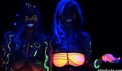 Abigail Mac Takes Part In A Neon Lesbian Sex Scene