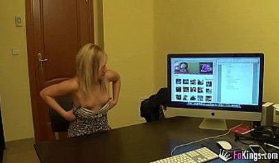 Sticking A Dick Up A Young Teen Girl's Ass In Her First Porno Casting Ever