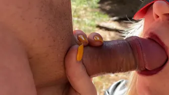 Beautiful Blowjob In The Forest