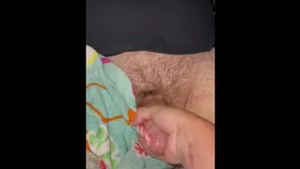 Jerking Off Throbbing Cock