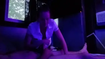 Schoolgirl Ends Up In Rough Neighborhood And Has To Suck And Fuck Her Way Out