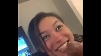 Latina Cutie With Perfect Smile Sucking Dick