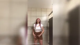 Slutty Redhead Edges In Public