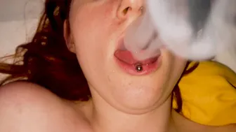 Daddy's Girl Gets A Lot Of Cum And Smokes