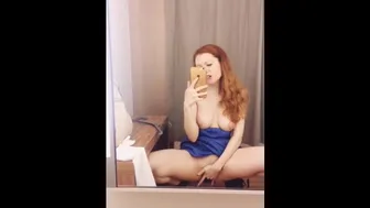 Public Masturbation, Teen Redhead Gets Caught