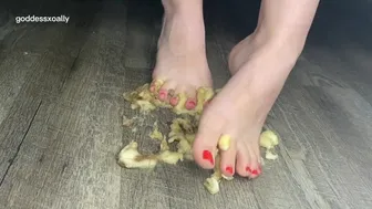 Crushing Bananas For Banana Bread With My Feet [Teaser]