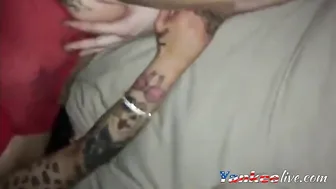 Tattooed Girl Fucked By Boyfriend And Friend