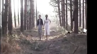 Sara And Jade Strip In The Woods