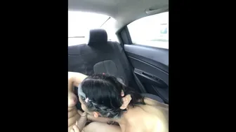 Lesbians Play With Dildo In The Car