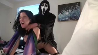 Ghostface Fucks A Slutterfly - Masked Dom Fucks Squirt Queen Vanessa Cliff