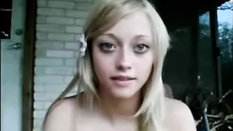 Cutie Masturbates In Front Of House