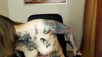 Weird Russian Tattooed Pierced Cam-Bitch