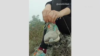 My Very Sweaty Feet On The Hike