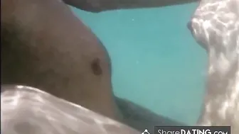 Amateur Milf Underwater Quick Fuck In Public Beach With Stranger