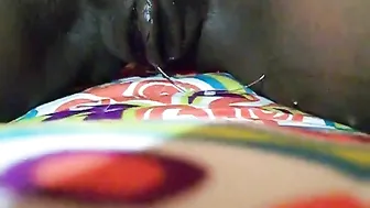 Amateur Dripping Black Pussy