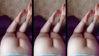 Showing Legs On The Bed, Mounted In 3 Layers Especially For Fetishists Subscribers)